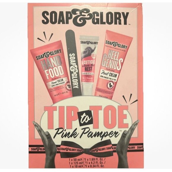 Soap & Glory 4 Piece Gift Set TIP to TOE - PINK PAMPER New In Box - Picture 5 of 5